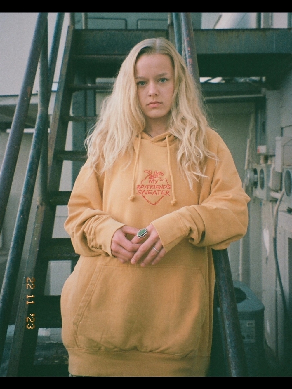 Mustard Yellow Hoodie "My Boyfriend's Sweater"